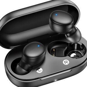 Wireless Black Earbuds with Charging Case